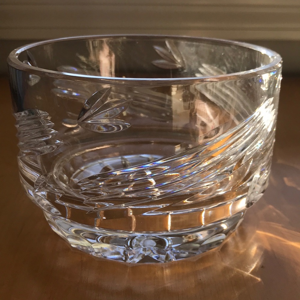Antique carved glass bowl/dish